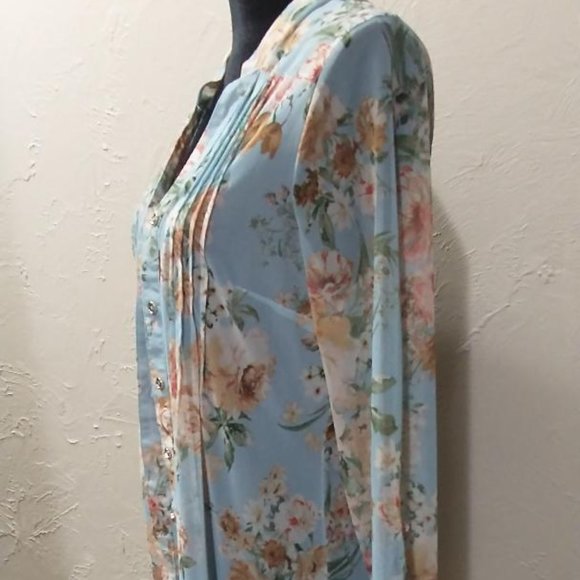 Pereption concept ladies  Aqua floral open top - Picture 3 of 4